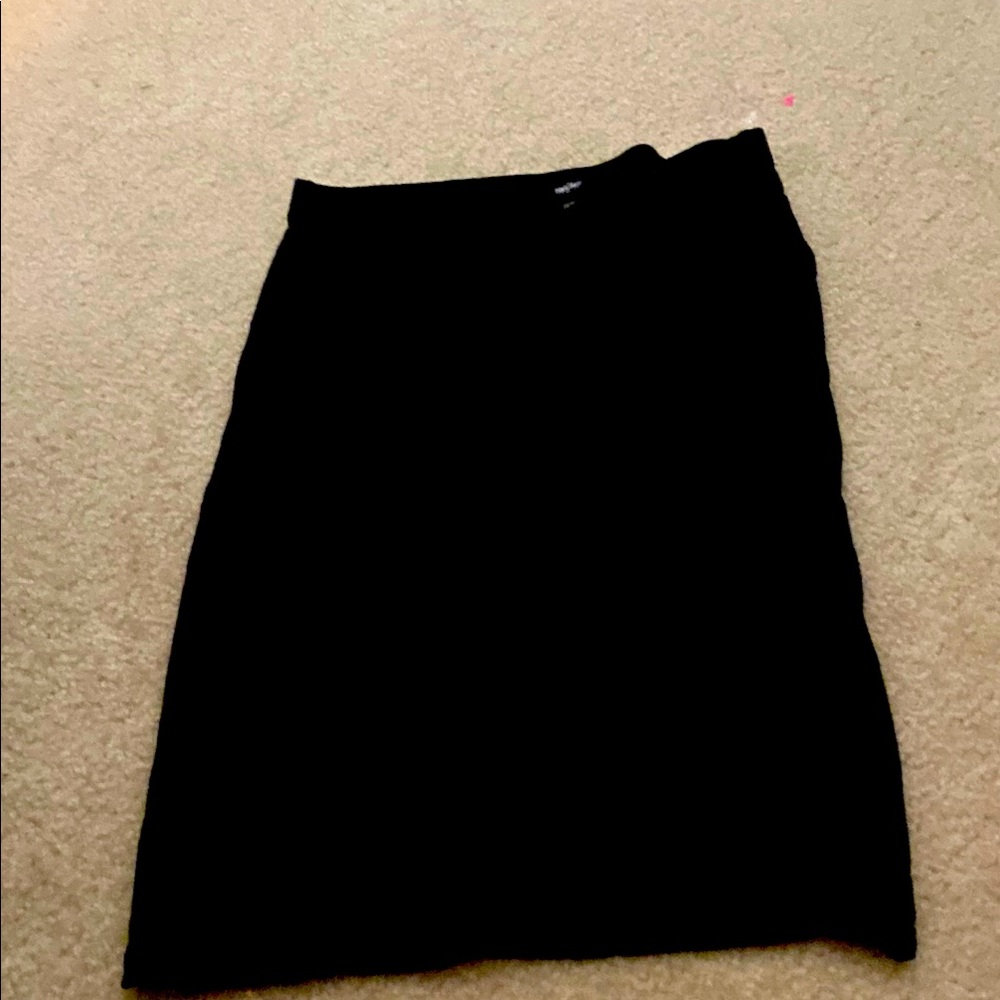 Black Knee-Length Pencil Skirt for Work